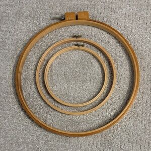 Set of Wooden Embroidery Hoops
